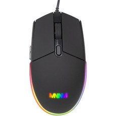 엠엔엔엠 유선 게이밍 마우스, GM100, 블랙