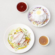 정미경키친 바로만든 닭가슴살 겨자냉채 260g + 곤약야채 비빔면 280g 세트, 540g, 1세트