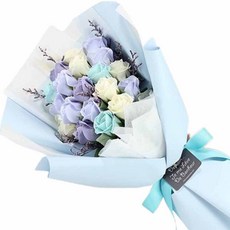 립바 바네사 20송이 비누 꽃다발, 블루