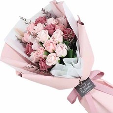 립바 바네사 20송이 비누 꽃다발, 핑크