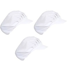 全布料衛生帽, 白色, 3個