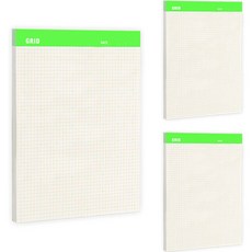 Bfancy 亮點記事本便條紙格子 M, 氖, 3個
