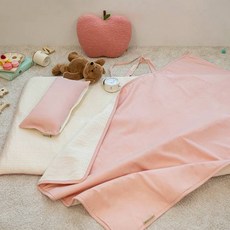BAZAAR MOC蘭精莫代爾防水記憶薄墊+午睡棉被組, 粉色