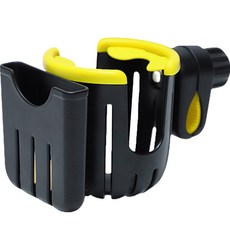 Deuino 嬰兒車 2 合 1 杯和手機架, 1個, 黃色+黑色