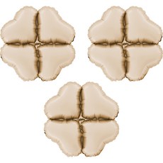 GRABO BALLOONS 基本款愛心鋁箔氣球 28cm, 奶油色, 3個