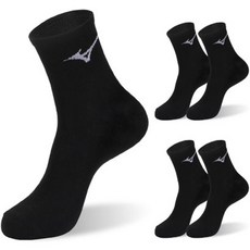 미즈노 스피드 미드 스포츠 양말, 블랙, 5세트