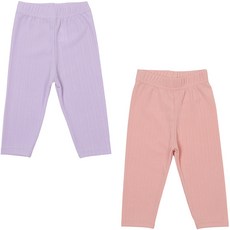 Rainbow Kids 兒童涼感羅紋七分內搭褲2件組