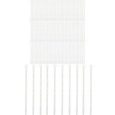 BRISK STYLE 大容量電腦延長線電線整理束線帶 200*3.5*6mm, 130件, Clova White