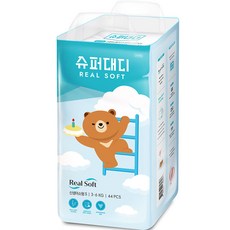 SUPER DADDY 柔舒黏貼型尿布, S, 44片