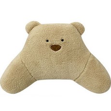 DS 小熊汽車頸枕腰靠 保護靠墊 背墊, 米色, 1個