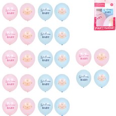 PARTYSHOW 智能盒裝氣球 40號 30.5cm 歡迎寶貝 4件組, 混合色, 6套