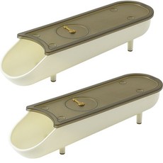 MONACO OLIVE 附日期標示自動滑動雞蛋收納盒 2入, 白色