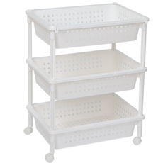 移動式推車, 白色, 3欄