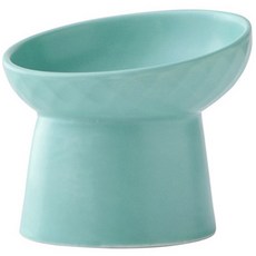 DING DONG PET 蜂蜜斜口陶瓷寵物碗, 薄荷綠, 1個
