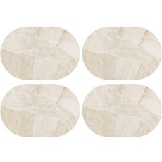 요롬코롬 타원형 가죽 테이블 매트 4p, 04, 45 x 30 cm