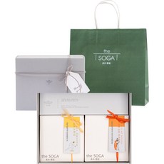 Thesoga 無咖啡因高級混合茶禮品套組 + 購物袋, 檸檬冰沙茶 2.5gx 10p + 非洲精神茶 2.5gx 10p + 絲帶 + 留言標籤, 1套