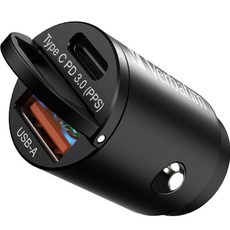 Verbatim 威寶 C&A 型 45W PPS 嵌入式雙埠超迷你高速車用充電器, 66884, 黑色