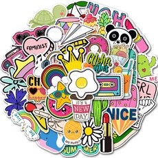 라이프백 엔조이 방수 스티커, 01 믹스, 50개