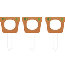 花盆名牌 花盆標示牌 庭園裝飾 植物名牌 園藝插牌 花盆標示牌 3入, 混合顏色