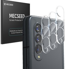 MECSEED 3CX 高透明全覆蓋鋼化玻璃手機相機鏡頭螢幕保護貼 3片組, 1套