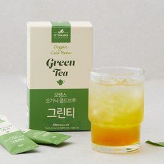 오땡스 유기가공식품 인증 콜드브루 그린티 스틱, 20ml, 10개