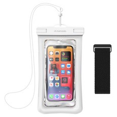 hamada 프리미엄 대형 스마트폰 방수팩+암밴드, 화이트, 1개