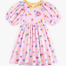 MARI N MORI 女童款柔和色心形連身裙