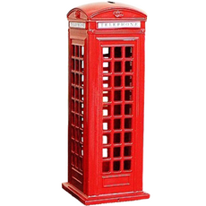 彩虹電話亭公共電話存錢筒 L, 混合顏色, 1個