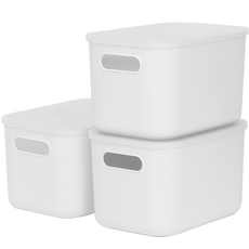 Pantry生活收納箱收納整理箱, 白色, 3個