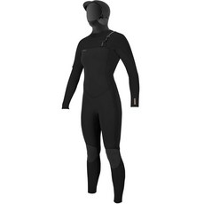 O'NEILL 女款 Hyperfreak 胸前拉鍊連身 5.5/4+mm 防寒衣, A00 黑色
