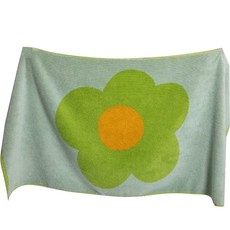 彩虹花一朵泳巾 120*140cm, 綠色, 1個