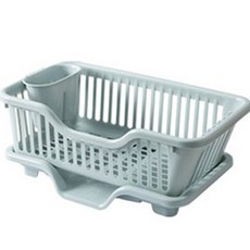 맙소샵 물빠짐 플라스틱 오픈형 식기건조대 RK1538, 블루, 1개