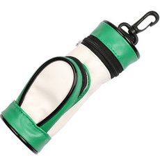 나비다 3구 가죽 포켓 골프공 파우치, 그린, 1개