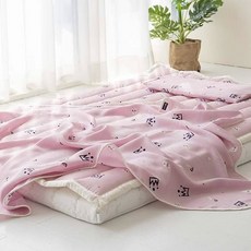 롤베이비 유아용 샤베트 인견 여름 이불 + 패드 + 3D 메쉬 베개 어린이집 낮잠이불 세트, 크라운 래빗