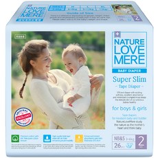 네이쳐러브메레 슈퍼슬림 밴드형 기저귀, 신생아용(NB), 26매