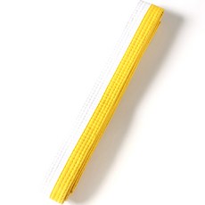 Mylink 跆拳道品帶, 白色 + 黃色, 1個