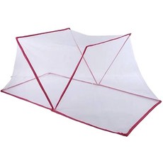 Pori Bing折疊式一觸式折疊床蚊帳, 粉色