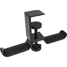 旋轉式雙面書本辦公室書桌包包掛鉤, 黑色, 1個