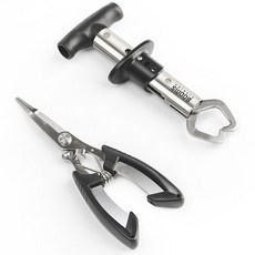 BOOMS FISHING H01 鉗子+魚嘴夾套組 BFFPH0165K20, 黑色, 1套