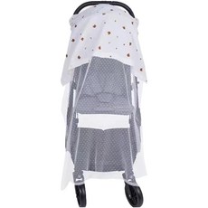 BlackCherry 多用途純棉嬰兒車蕾絲罩, 小熊, 1個