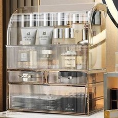 全覆蓋帶蓋大容量超大型經典化妝品收納盒, 1個, Wrinkle