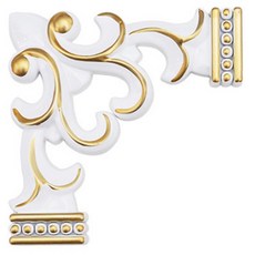 Daysoy 歐式復古裝飾線板 N3257, 02 白金色