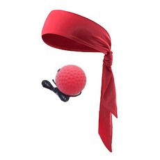 拳擊訓練彈力球組 07, 紅色（頭巾）、紅色（橡皮球）