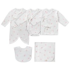 baby&i 嬰兒肚衣+嬰兒連身衣+嬰兒袍+包巾+口水巾組