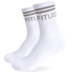 핏어스 로고 스트라이프 크루삭스, 그레이