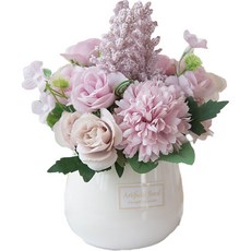 메이징초이스 조화 수국 화분, 퍼플, 1개