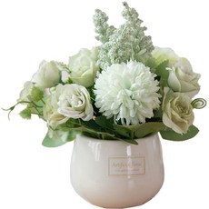 메이징초이스 조화 수국 화분, 그린, 1개