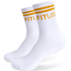 핏어스 로고 스트라이프 크루삭스, 옐로우