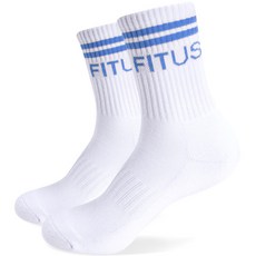 핏어스 로고 스트라이프 크루삭스, 블루