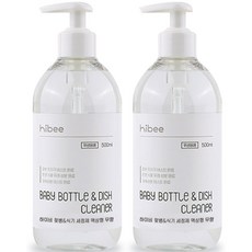 hibee 奶瓶餐具清潔液 瓶裝 無香, 2個, 500ml